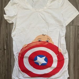 Maternity T-shirt captain America